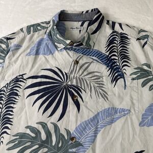 Tommy Bahama Shirt Men's 3XL Silk Cotton‎ Hawaiian Floral Short Sleeve